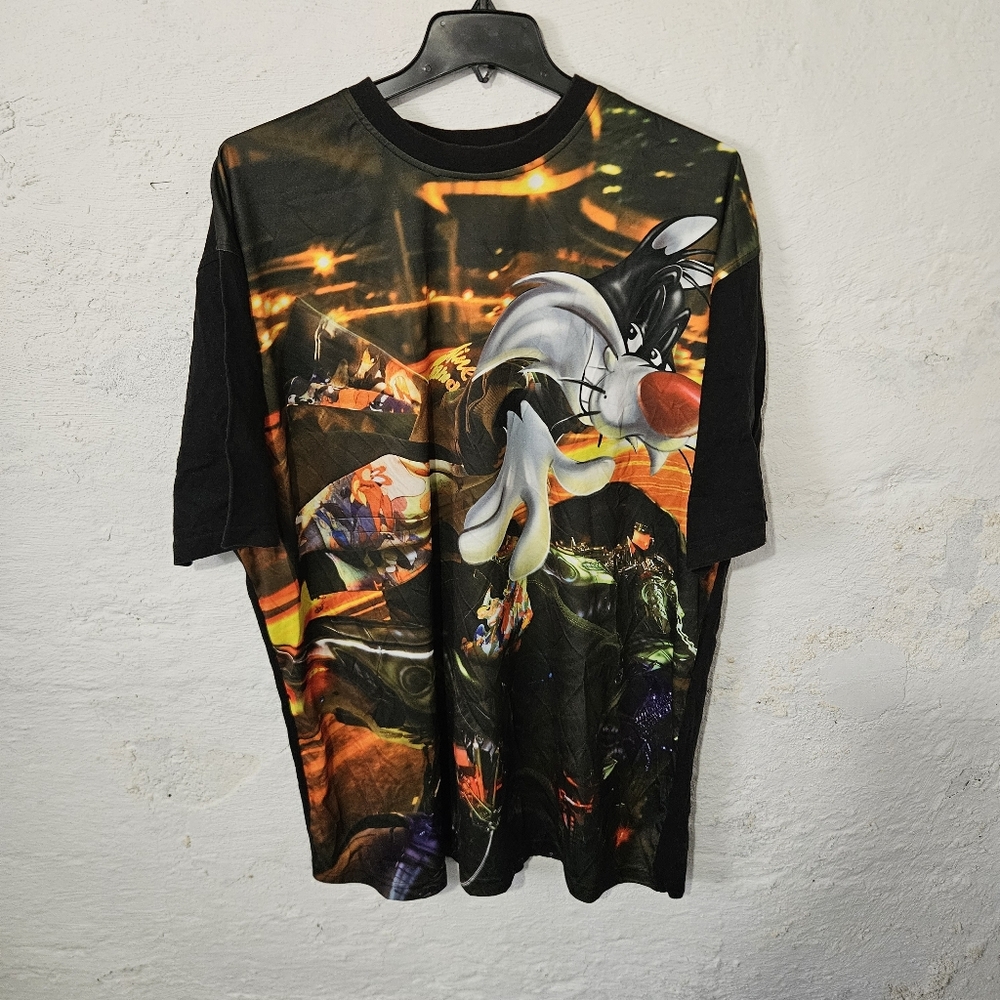Looney Tunes Sylvester All Over Print T Shirt XXXL LOT29 Premium Graphic T-Shirt